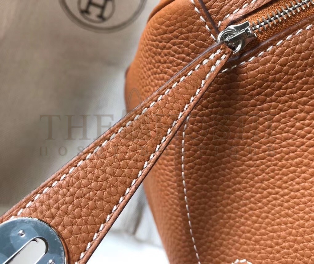 H**me5 Lindy 30cm Bag In Brown Clemence Leather Master Quality