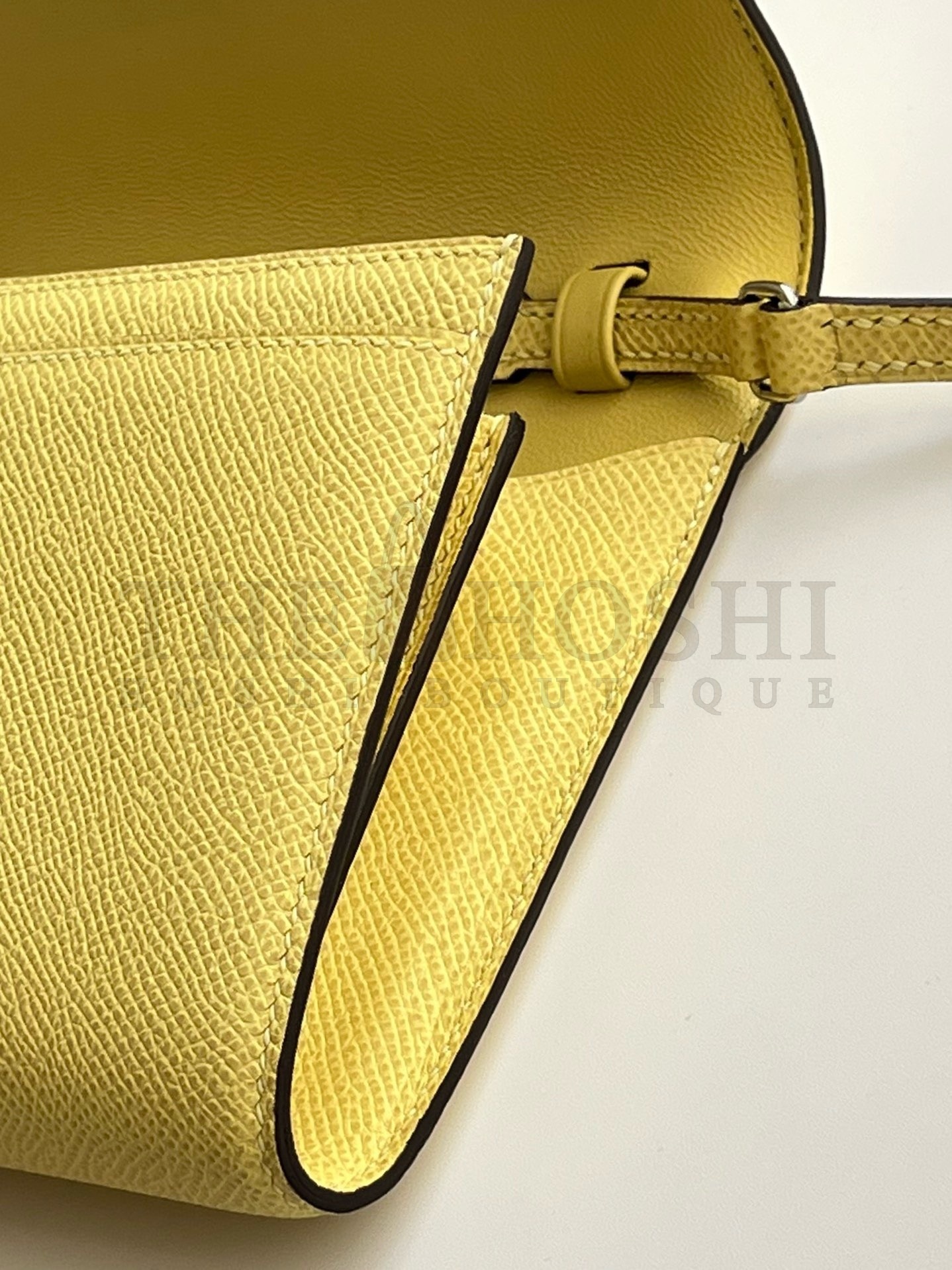 H**me5 Constance To Go Wallet in Jaune Poussin Epsom Calfskin Master Quality