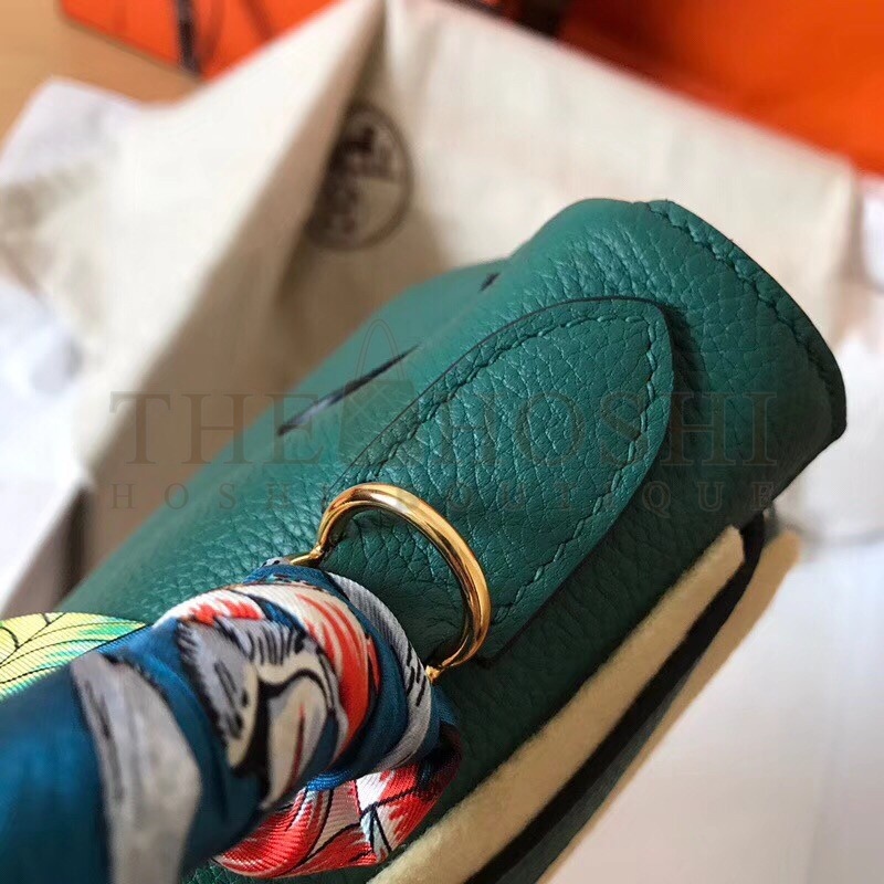 H**me5 Malachite Clemence Kelly 28cm Handmade Bag Master Quality