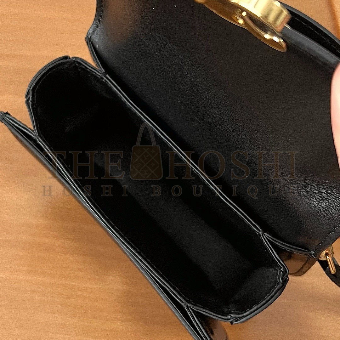 Ce1i*e Mini Besace Clea Bag in Black Calfskin Master Quality