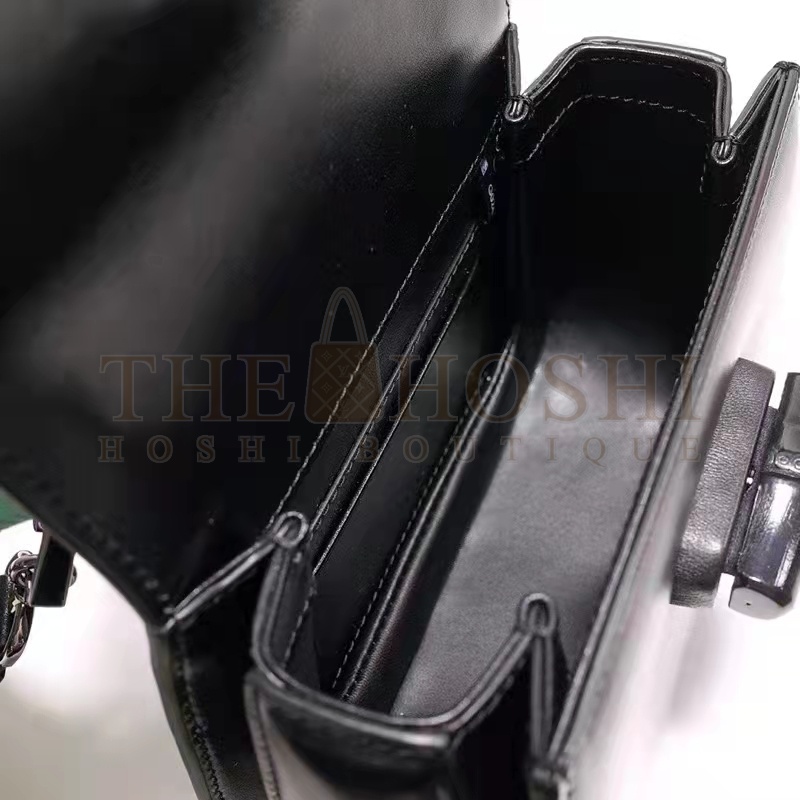 Gvc*1 Women Bamboo 1947 Mini Top Handle Bag Black Leather Bamboo Hardware Master Quality