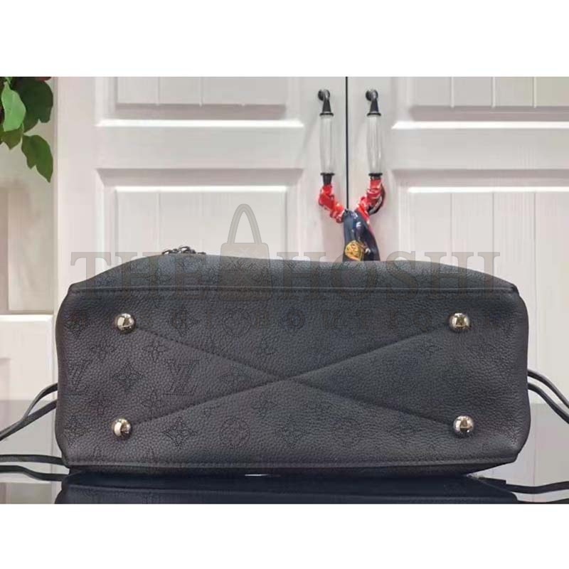 L0vis Vvtt0n LV Women Bella Tote Black Mahina Perforated Calfskin Calf Master Quality