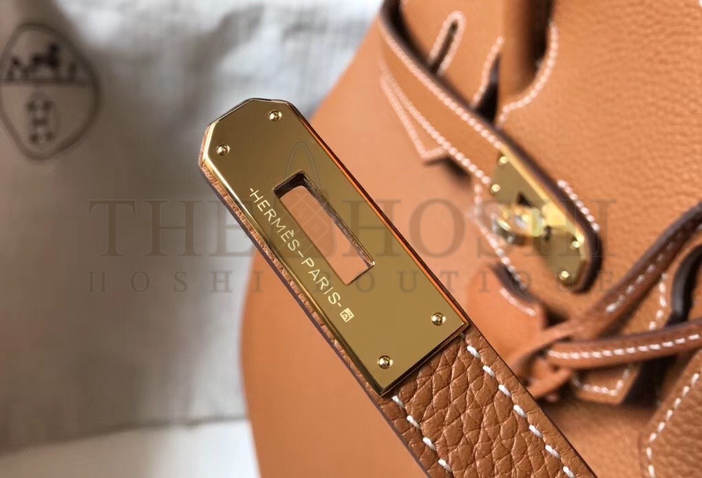 H**me5 Birkin 35 Bag in Gold Clemence Leather with GHW Master Quality