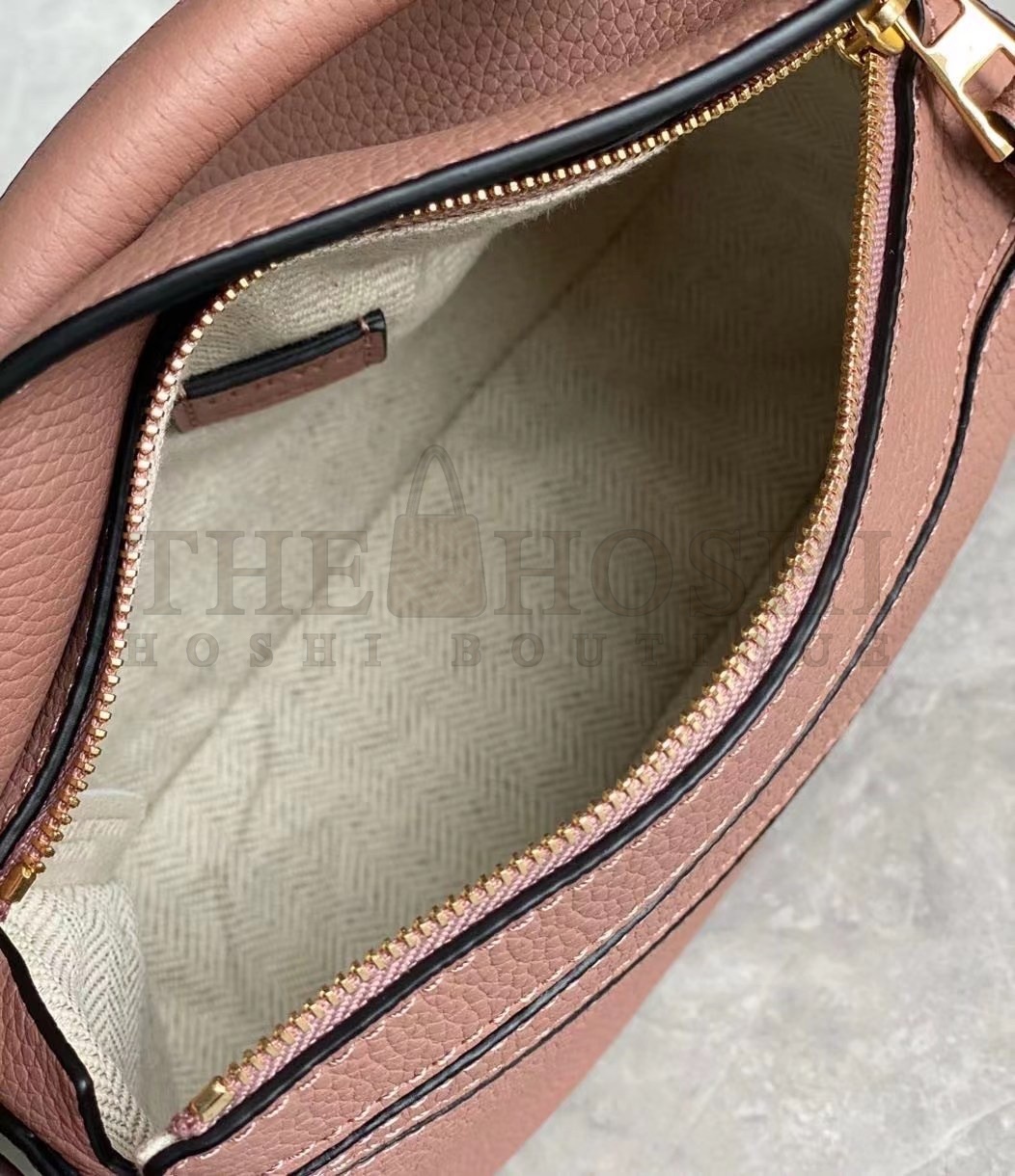 L0ew* Puzzle Mini Bag In Dark Blush Grained Calfskin Master Quality