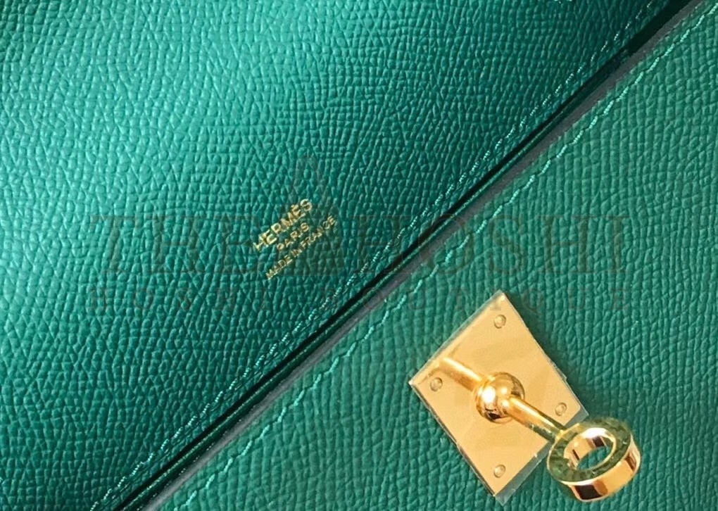 H**me5 Kelly Pochette Bag In Vert Veronese Epsom Leather Master Quality