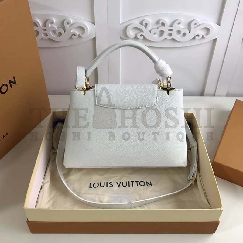 L0vis Vvtt0n LV Women Capucines BB Handbag Taurillon Leather-White Master Quality