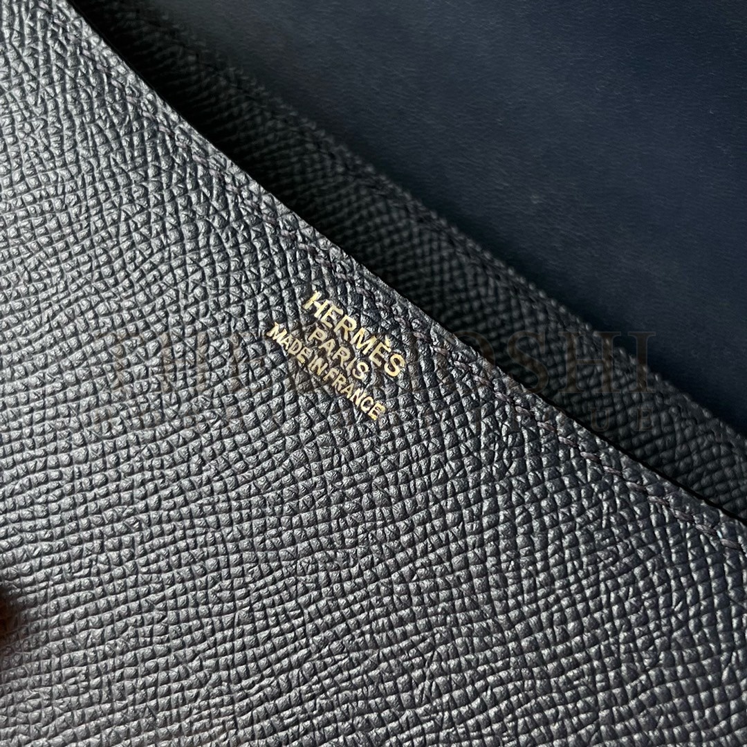 H**me5 Constance Elan Handmade Bag In Black Epsom Calfskin Master Quality