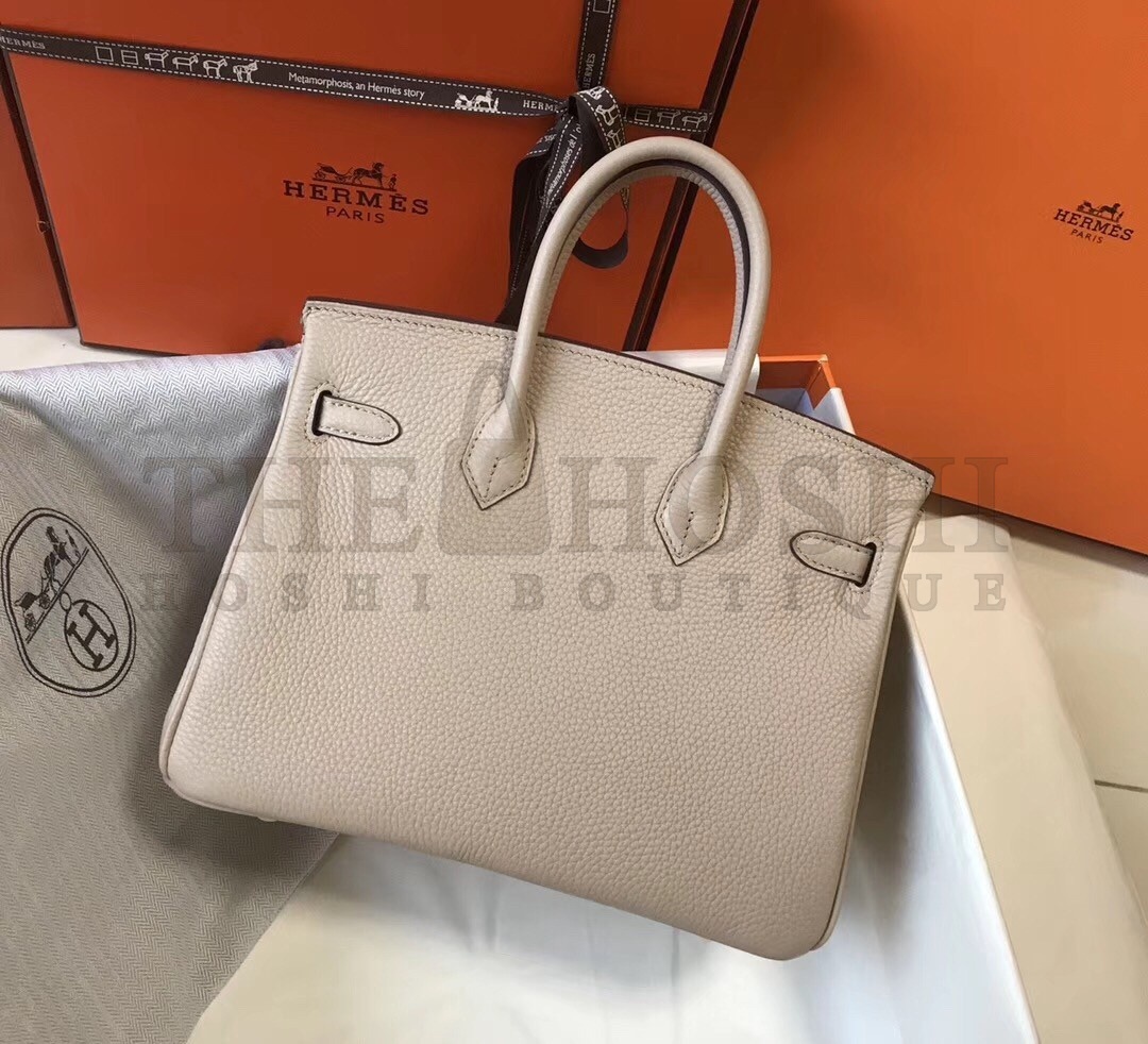 H**me5 Birkin 25cm Bag In Argile Clemence Leather Master Quality