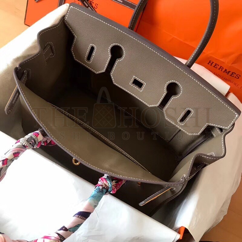 H**me5 Taupe Birkin 30cm Epsom Handmade Bag Master Quality