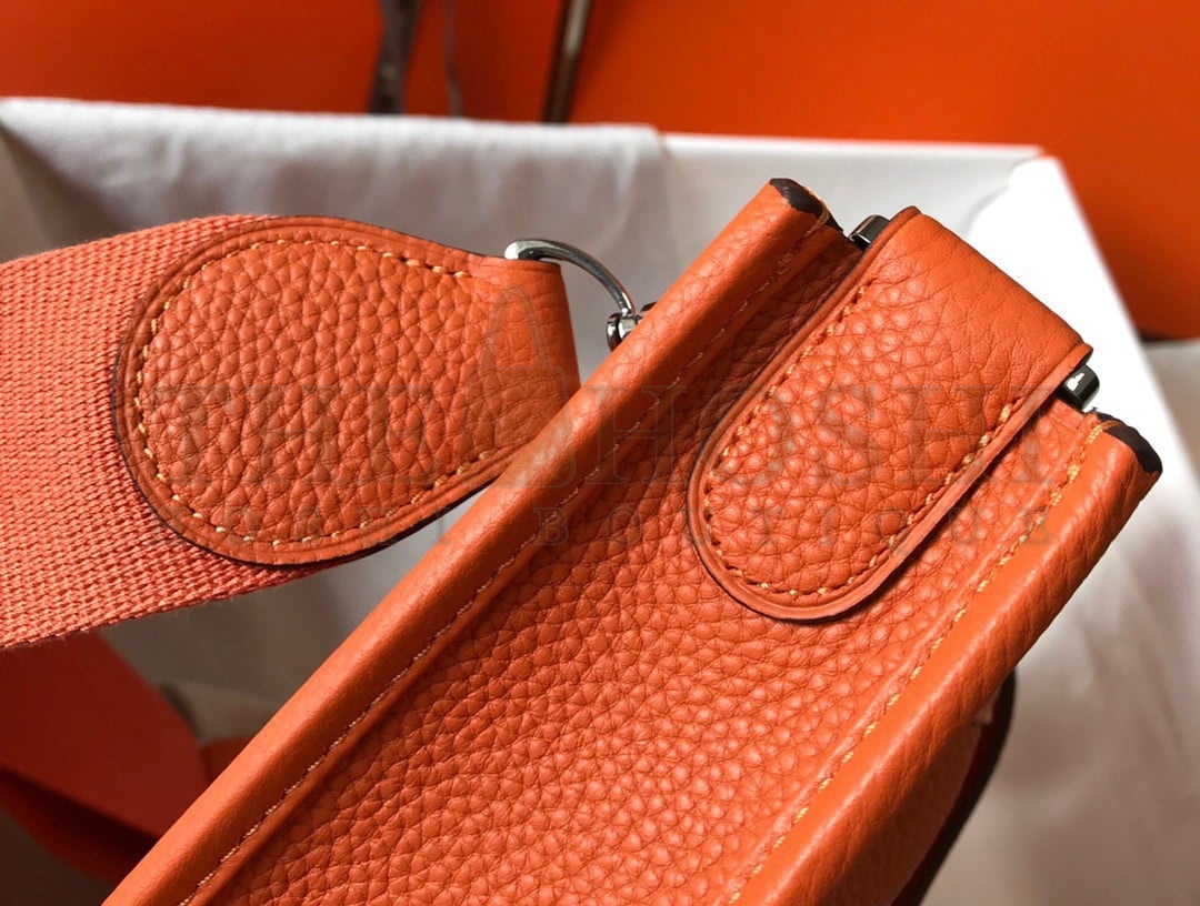 H**me5 Evelyne III 29 Bag In Orange Clemence Leather Master Quality