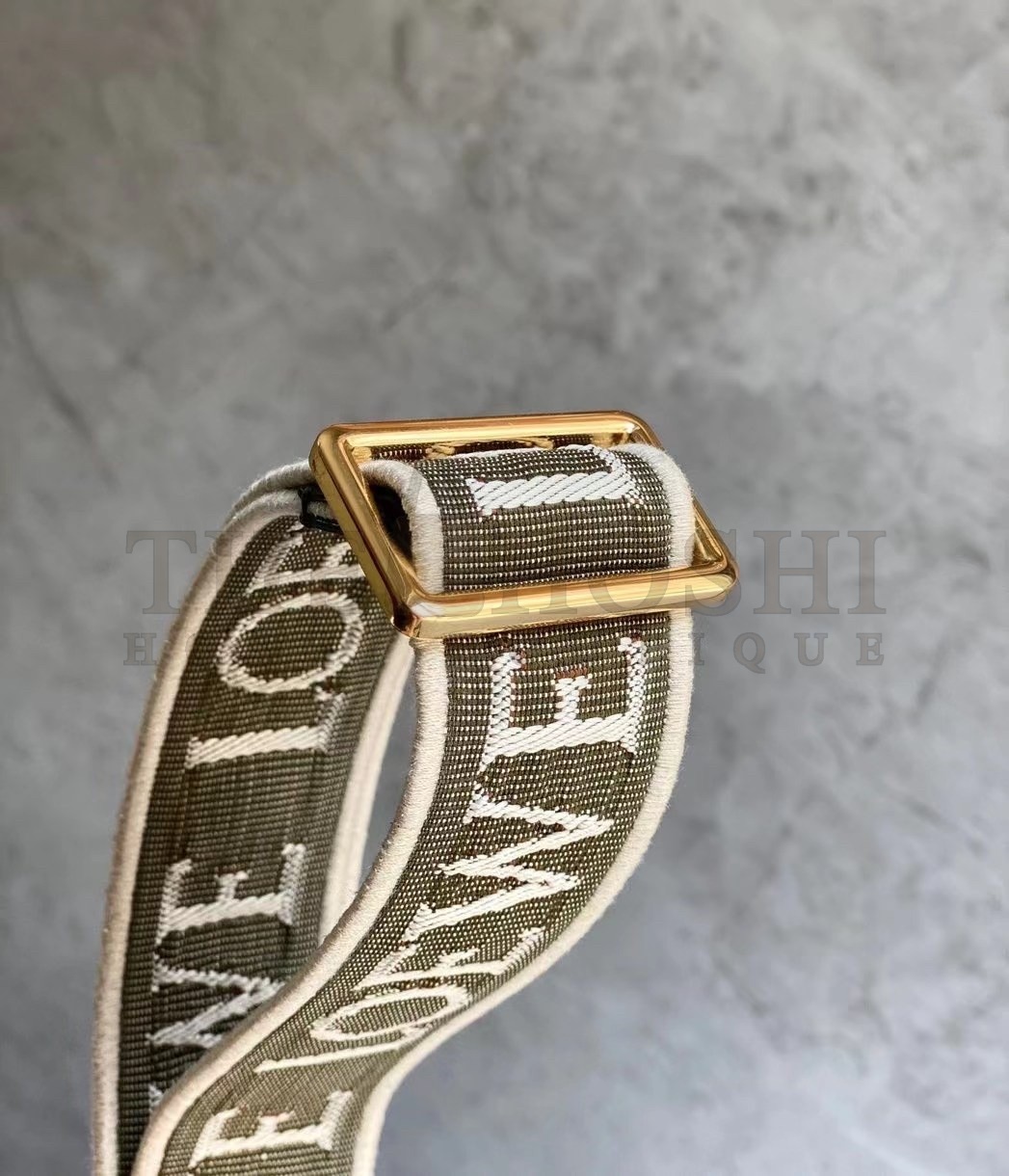 L0ew* Mini Gate Dual Bag In Autumn Green Calfskin Master Quality