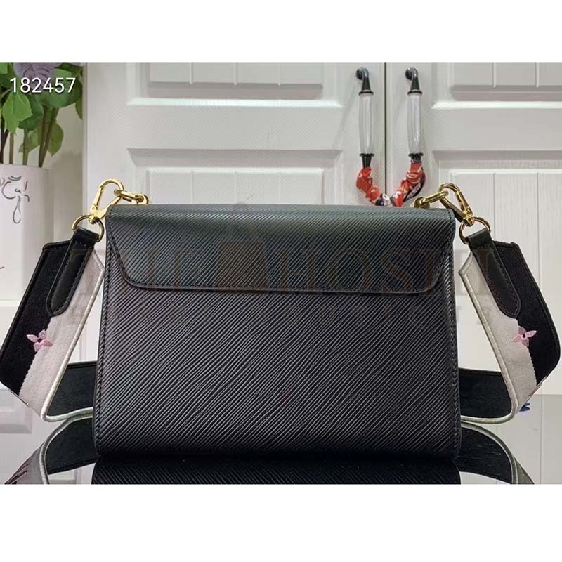 L0vis Vvtt0n LV Women Twist MM Lemon Handbag Black Epi Grained Cowhide Master Quality