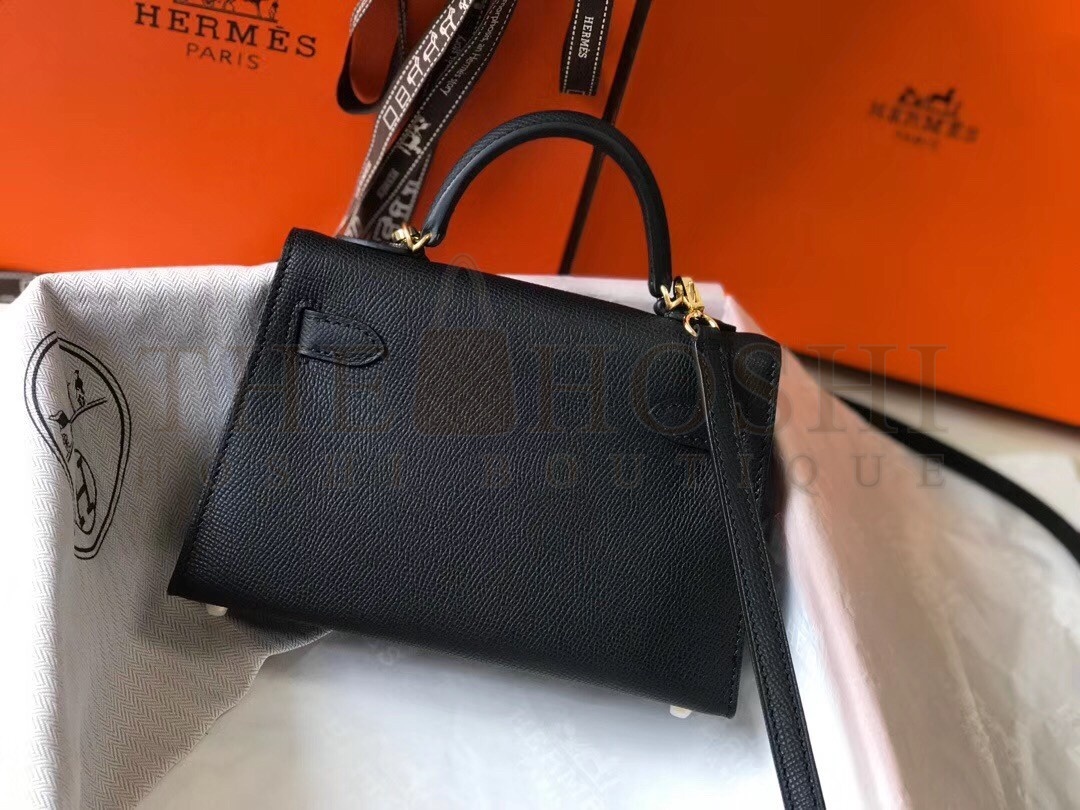 H**me5 Kelly Mini II Bag In Black Epsom Leather Master Quality