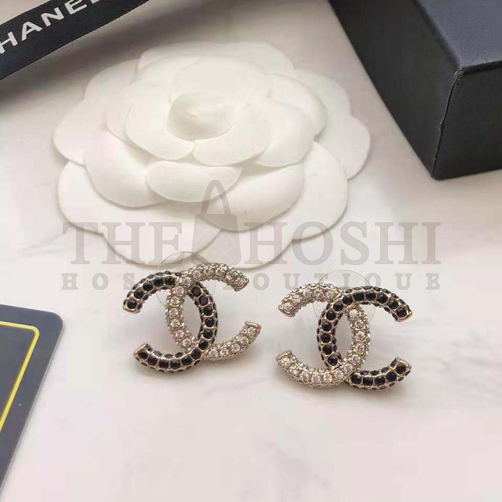 Ch**el Women Stud Earrings in Metal and Strass Master Quality