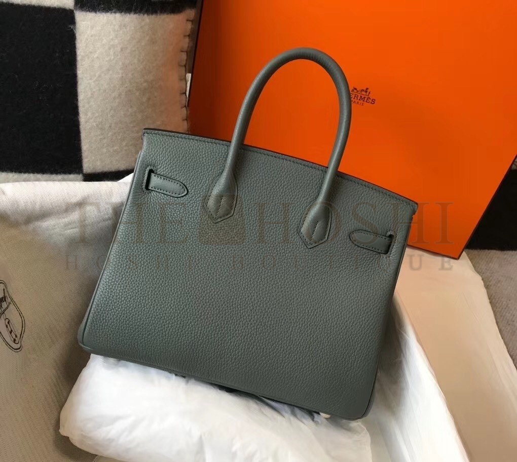 H**me5 Vert Amande Clemence Birkin 30cm Bag GHW Master Quality