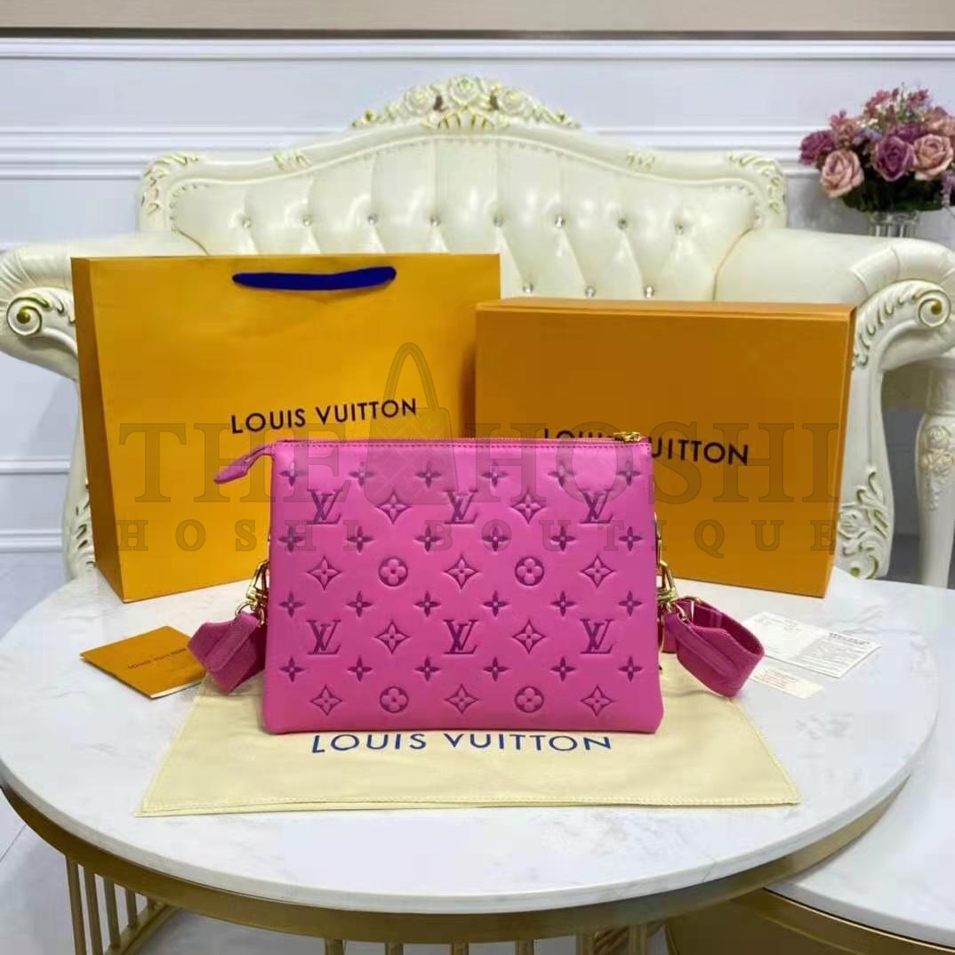 L0vis Vvtt0n LV Women Cruissin PM Handbag Pink Purple Monogram Embossed Puffy Lambskin Master Quality