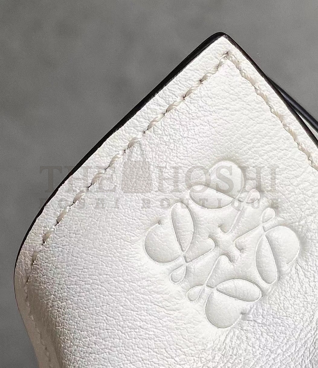 L0ew* Flamenco Mini Clutch In White Nappa Leather Master Quality