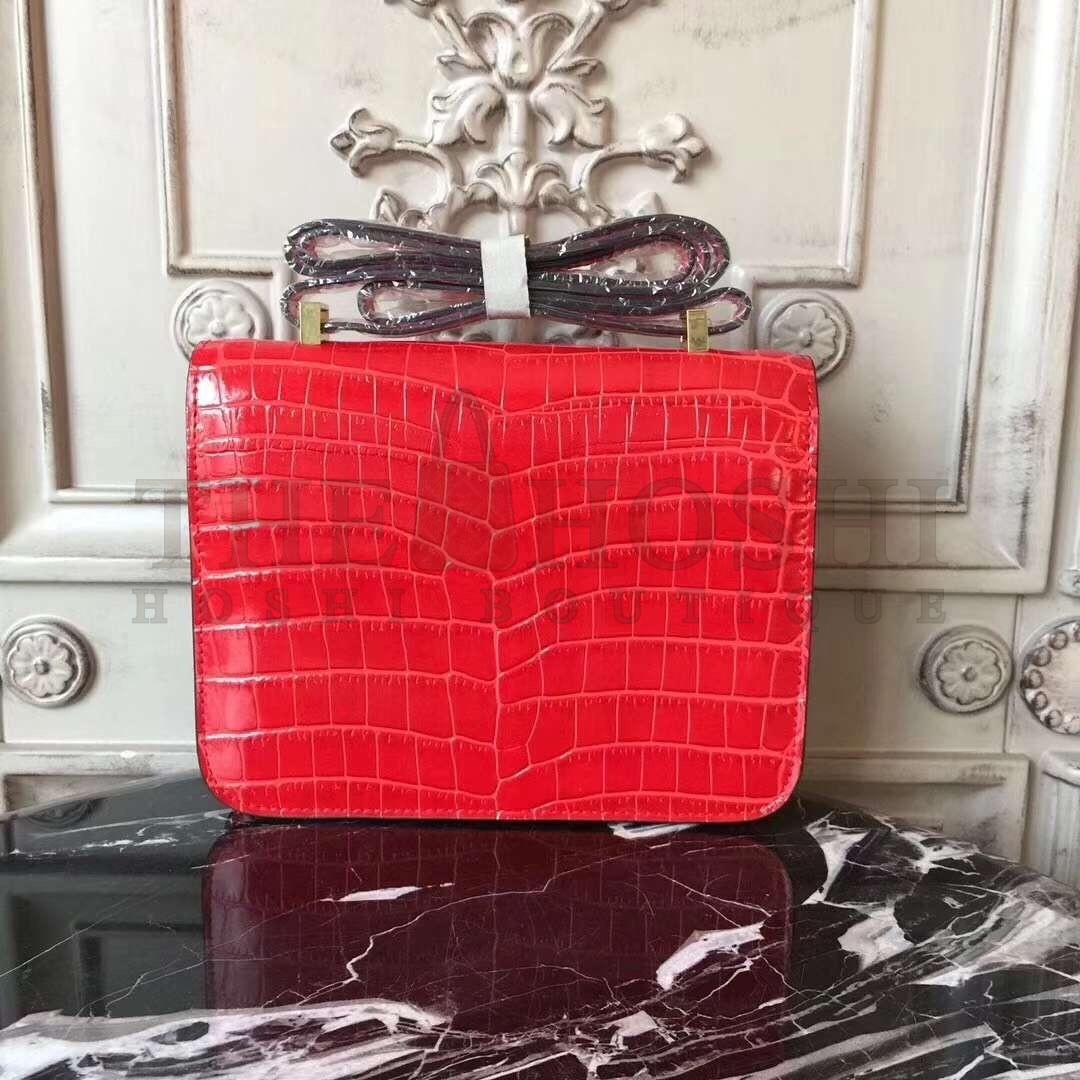 H**me5 Cherry Constance MM 24cm Crocodile Bag Master Quality