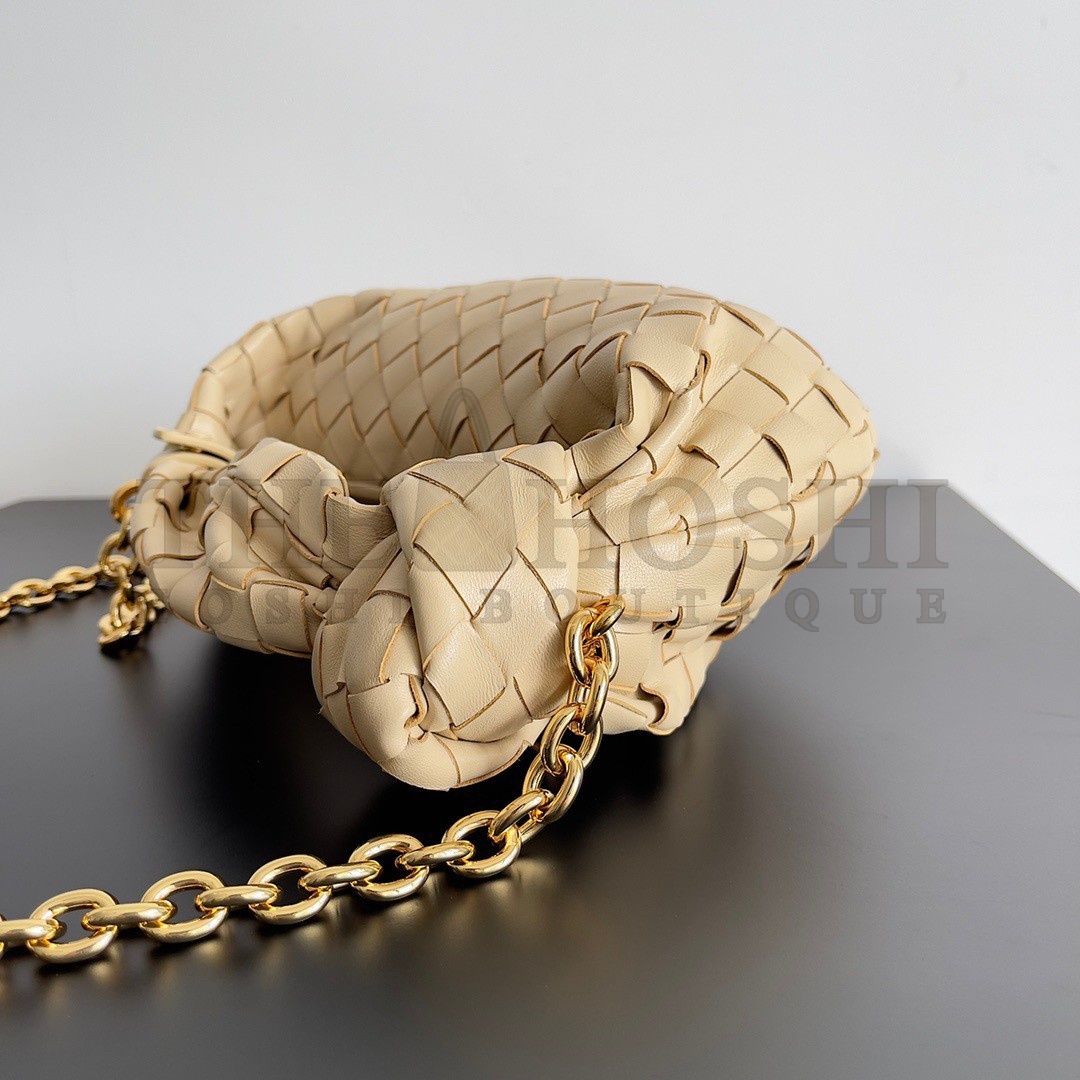 B0tt*ga Ven*ta Mini Jodie Chain Bag In Porridge Intrecciato Lambskin Master Quality