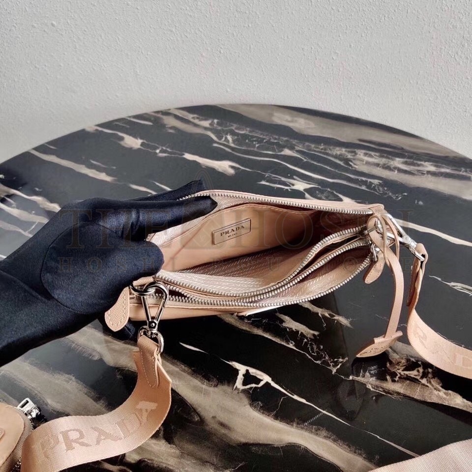 Pra*a Beige Nylon Re-Edition 2000 Shoulder Bag Master Quality