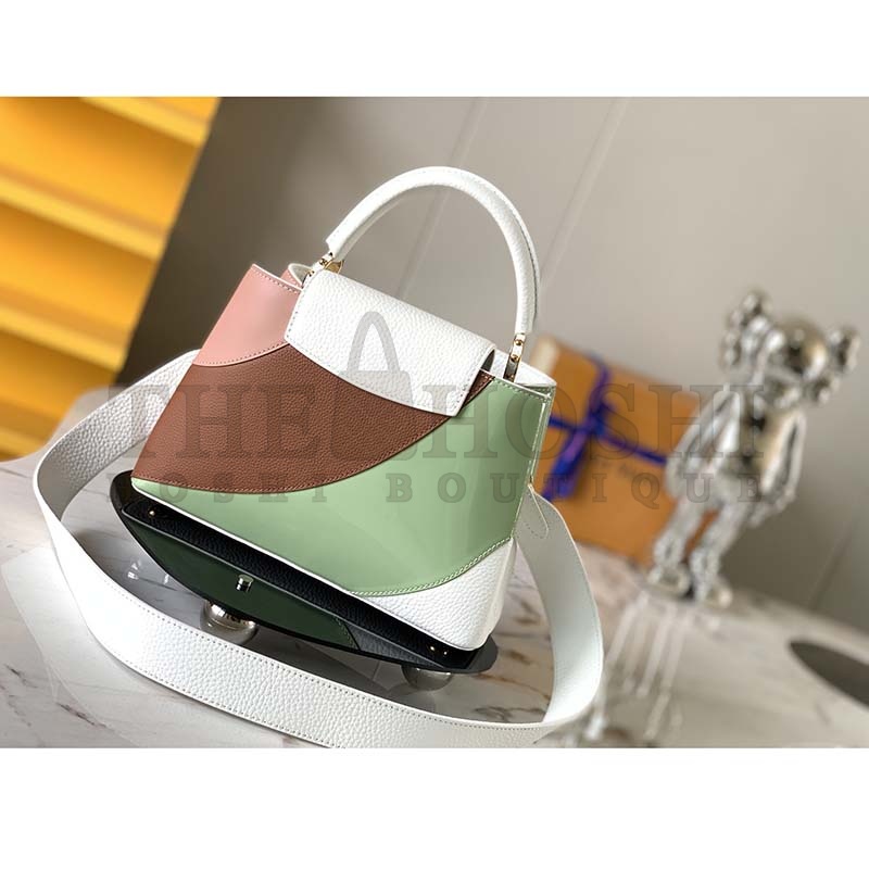 L0vis Vvtt0n LV Women Capucines Mini Handbag Taurillon Patent Leather Smooth Calfskin Master Quality