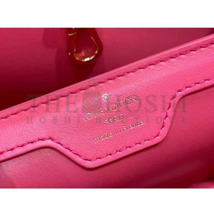 L0vis Vvtt0n LV Women Capucines BB Handbag Pink Calfskin Leather Cowhide Lining Master Quality