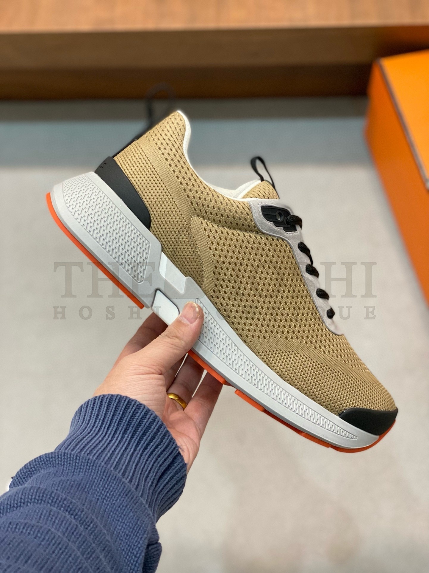 H**me5 Heros Sneakers in Khaki Technical Knit Master Quality