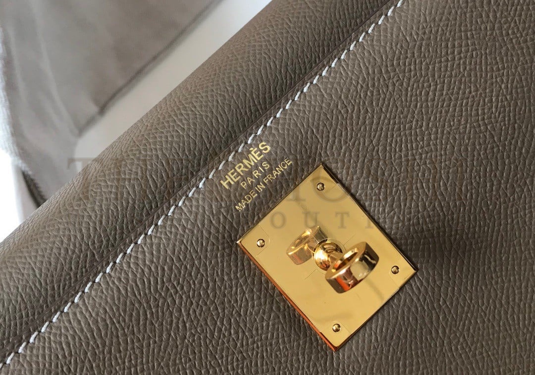 H**me5 Kelly 28cm Sellier Bag in Taupe Epsom Calfskin GHW Master Quality