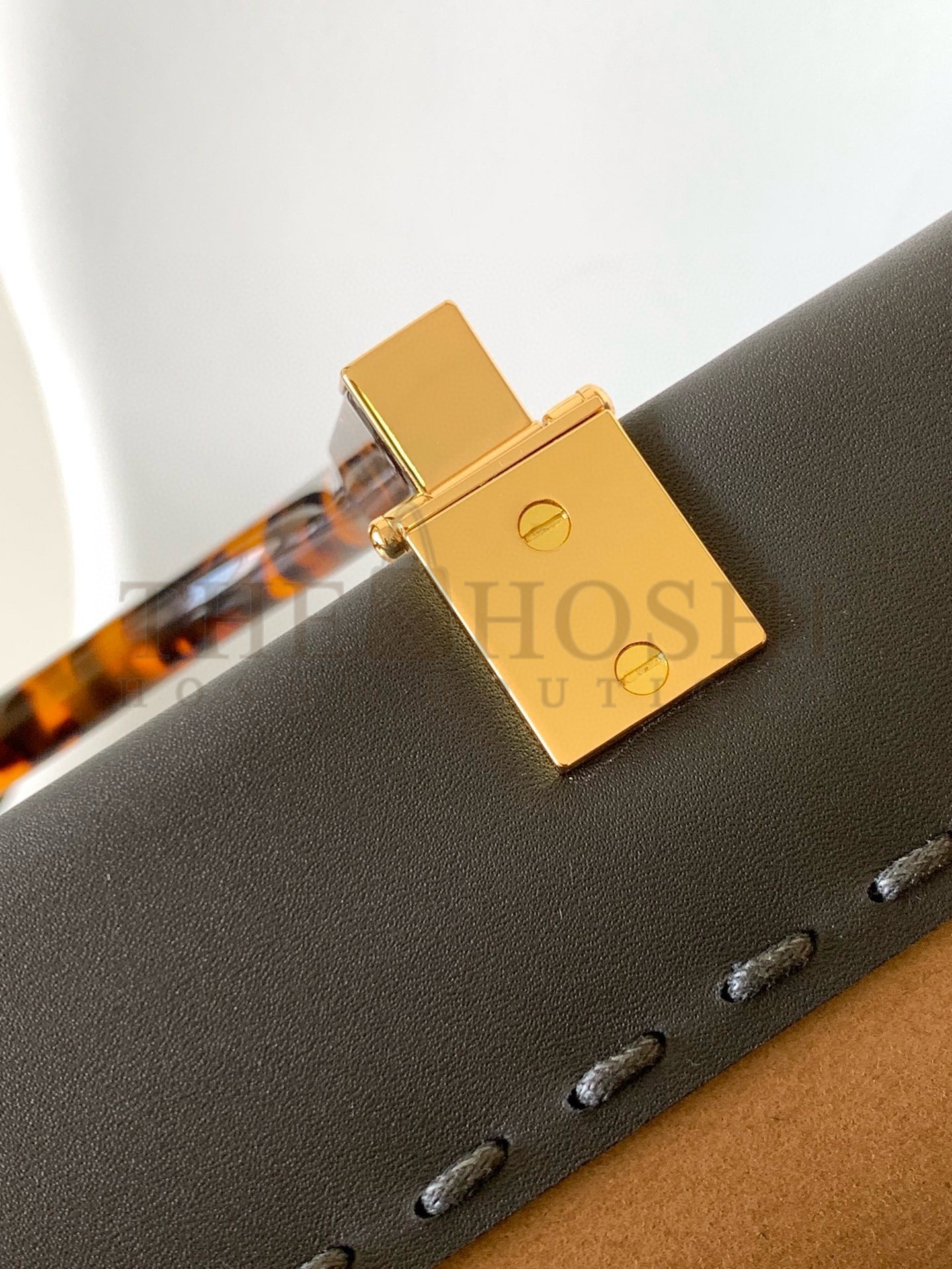 F**di Sunshine Medium Tote Bag in Black Leather with Python Logo Master Quality