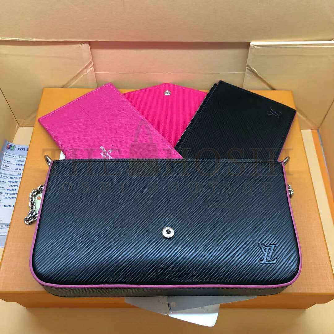 L0vis Vvtt0n LV Women Felicie Pochette Bag in Elegant Black Leather Master Quality