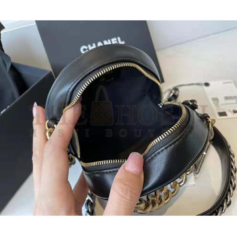 Ch**el Women Ch**el 19 Clutch with Chain Lambskin Gold Silver-Tone & Ruthenium Black Master Quality