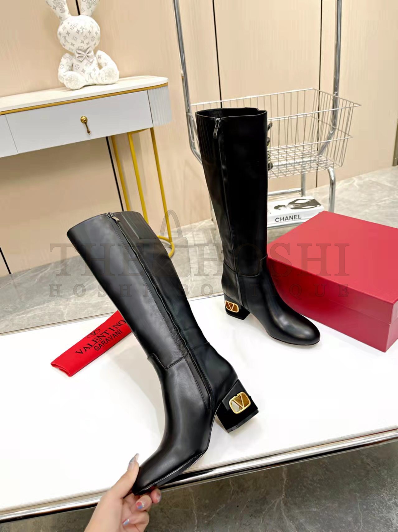 Va1e*ntin0 Heritage Boots 60mm In Black Calfskin Leather Master Quality