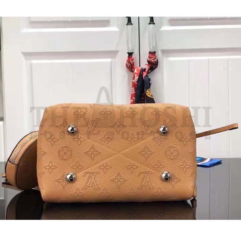 L0vis Vvtt0n LV Women Bella Bucket Bag Mahina Arizona Brown Calfskin Calf Monogram Master Quality