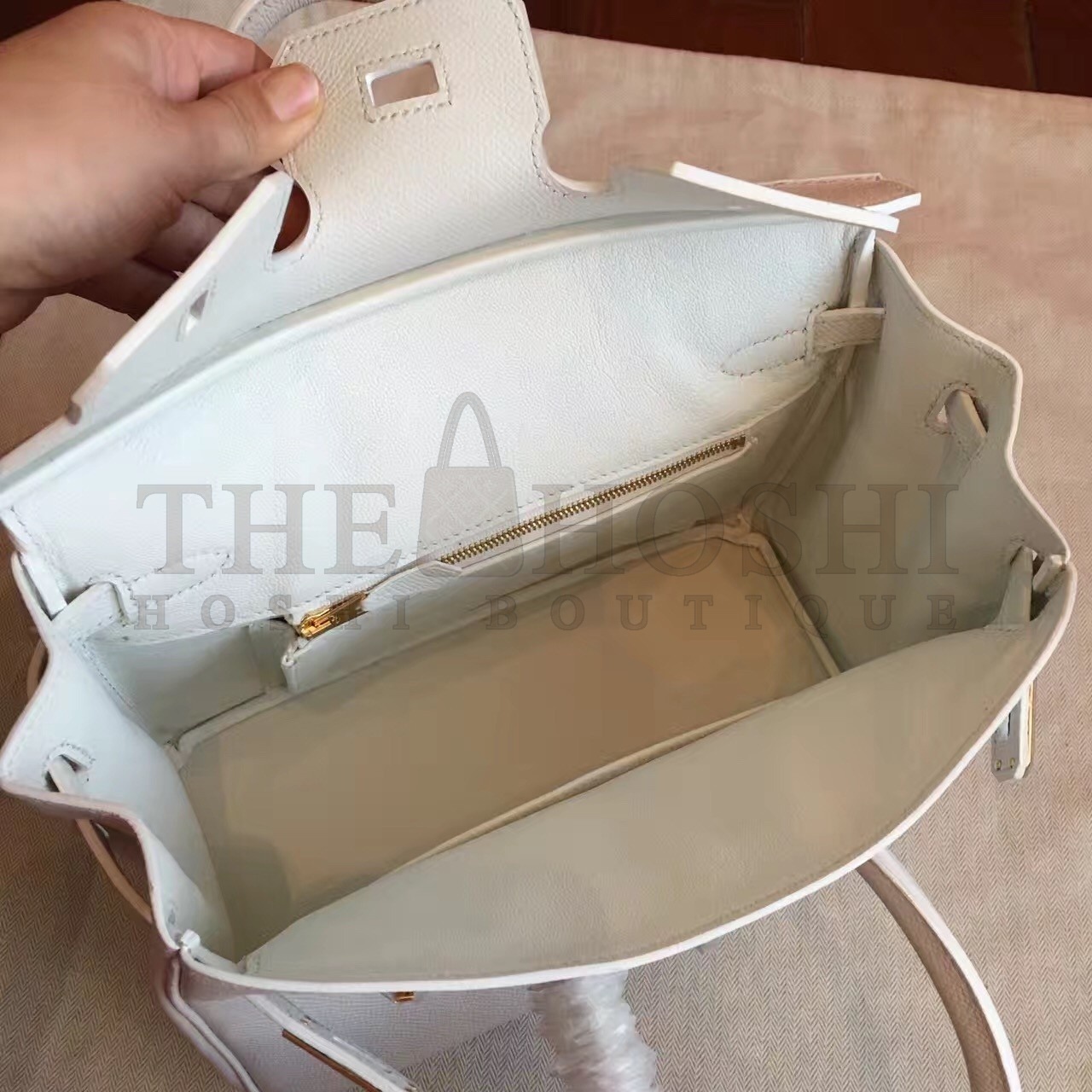 H**me5 White Birkin 25cm Epsom Handmade Bag Master Quality