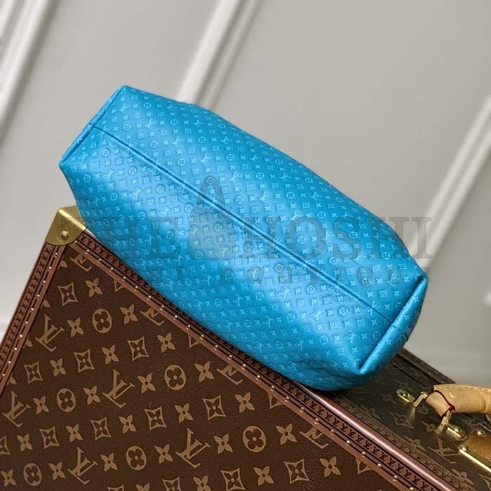 L0vis Vvtt0n LV Women Monogram Clutch Blue Calfskin Leather S-Lock Master Quality