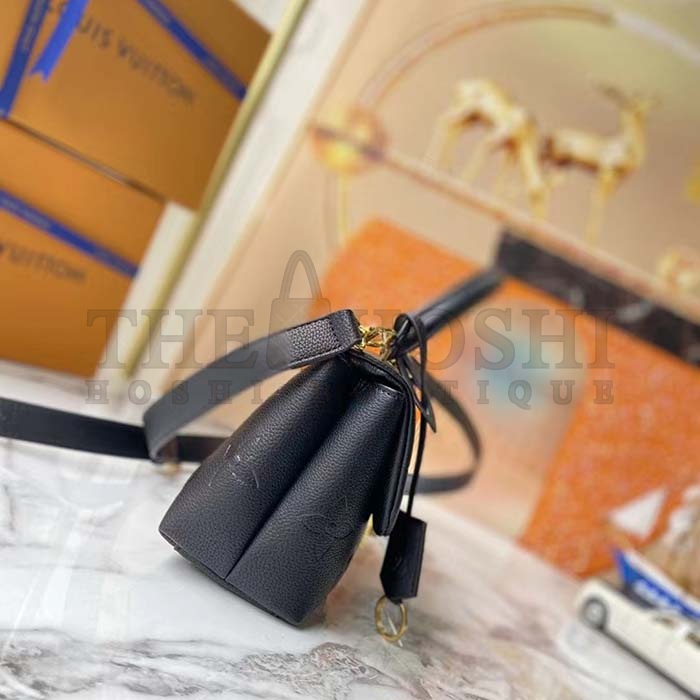 L0vis Vvtt0n LV Women Madeleine BB Handbag Black Monogram Empreinte Grained Cowhide Master Quality