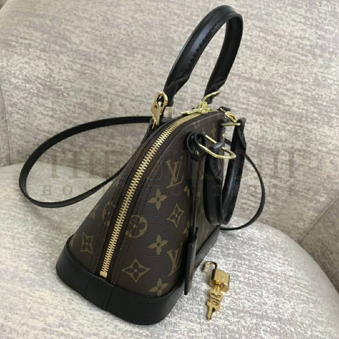 L0vis Vvtt0n LV Women Alma BB Handbag Monogram Canvas-Brown Master Quality
