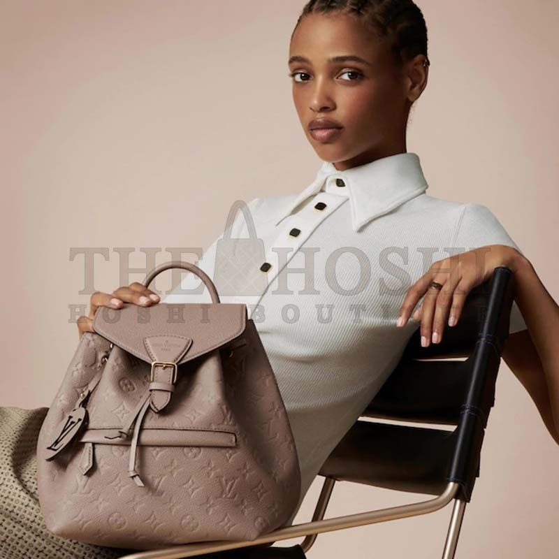 L0vis Vvtt0n LV Women Montsouris Backpack Monogram Empreinte Embossed Leather Master Quality