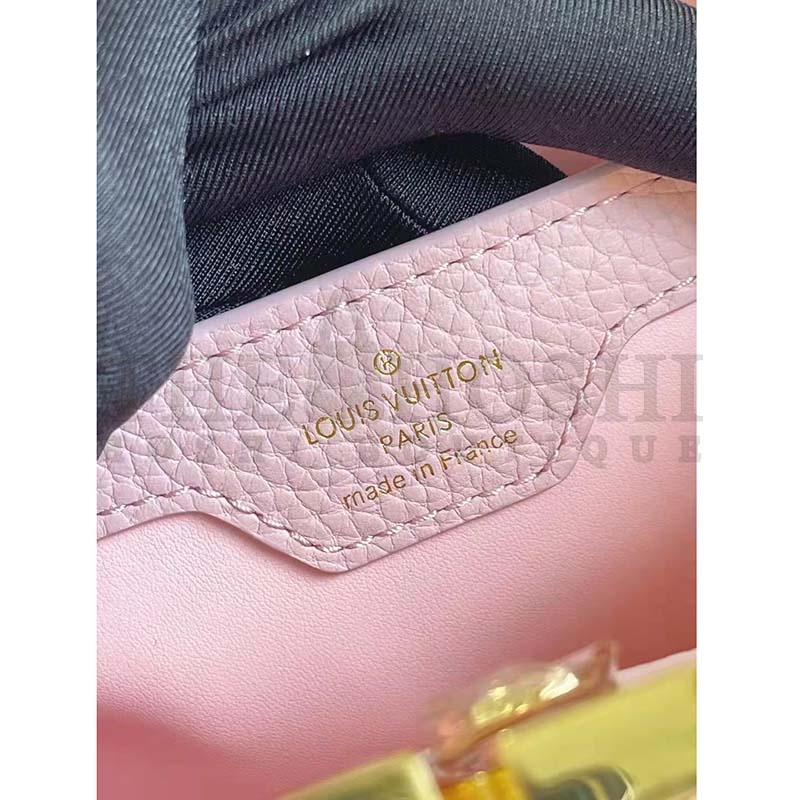 L0vis Vvtt0n LV Women Capucines BB Handbag Pink Taurillon Calfskin Master Quality