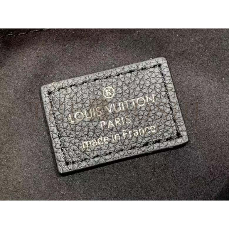 L0vis Vvtt0n LV Women Why Knot PM Handbag Black Perforated Mahina Calf Leather Master Quality