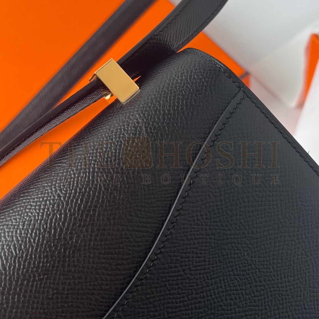 H**me5 Constance 1-24 Mirror Bag In Black Epsom Calfskin Master Quality