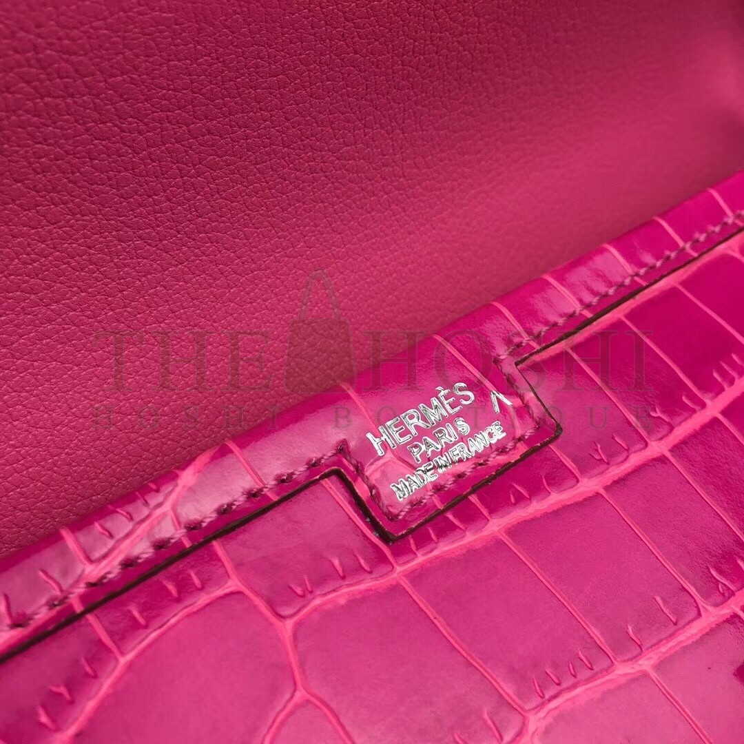 H**me5 Jige Elan 29 Clutch In Rose Red Crocodile Leather Master Quality