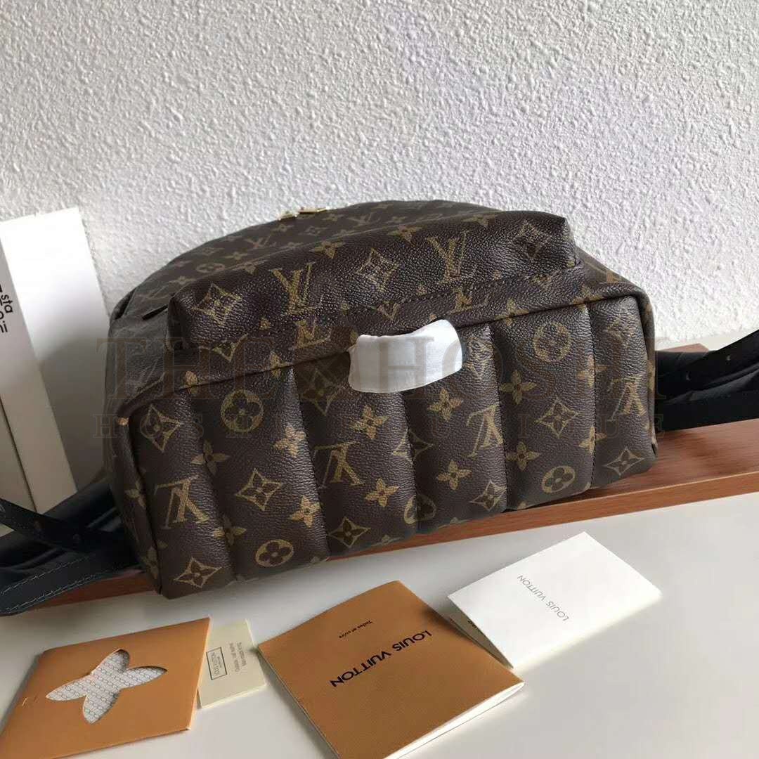 L0vis Vvtt0n LV Unisex Palm Springs MM Backpack in Monogram Coated Canvas-Brown Master Quality