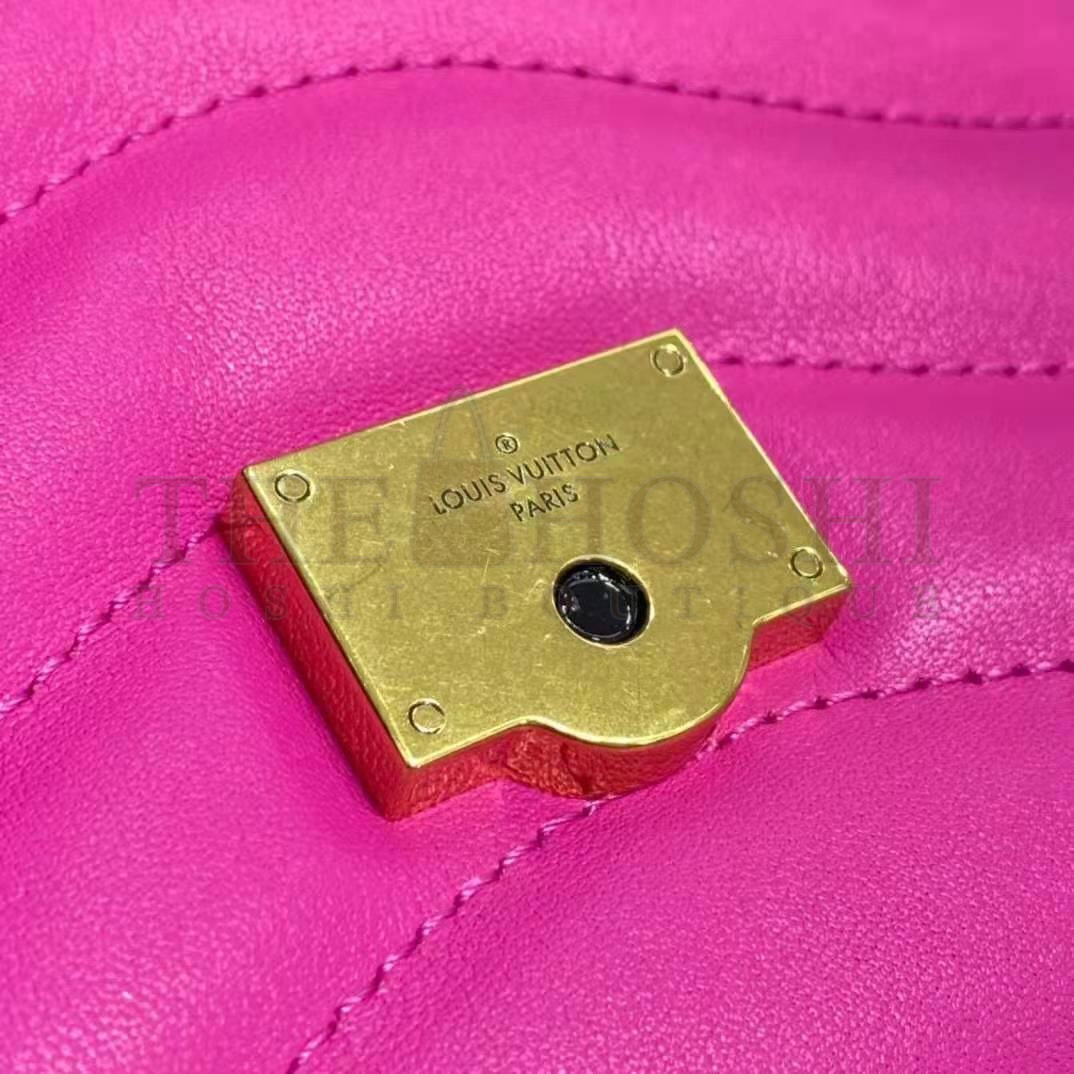 L0vis Vvtt0n LV Women New Wave Chain Bag Handbag Agathe Pink Smooth Cowhide Leather Master Quality