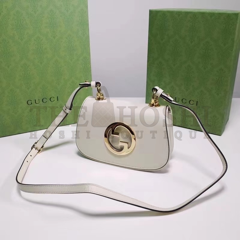 Gvc*1 Women GG Blondie Mini Bag White Leather Round Interlocking G Master Quality