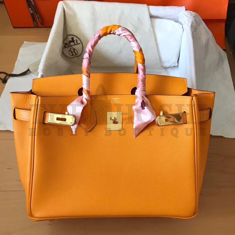 H**me5 Yellow Birkin 30cm Epsom Handmade Bag Master Quality