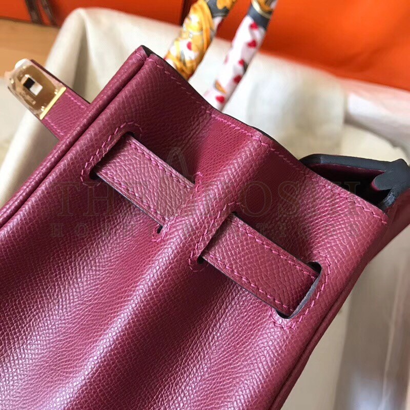 H**me5 Bordeaux Birkin 30cm Epsom Handmade Bag Master Quality