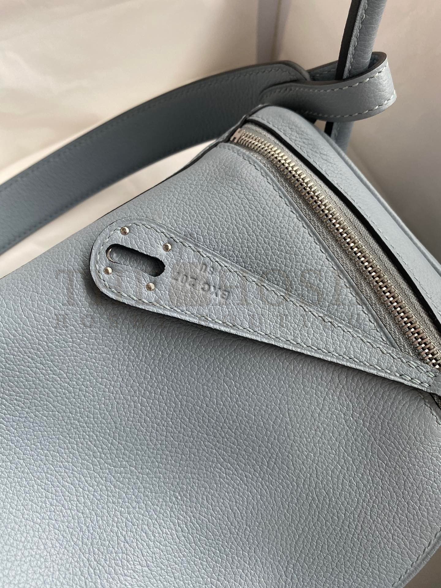 H**me5 Lindy 26 Handmade Bag In Blue Lin Evercolor Leather Master Quality