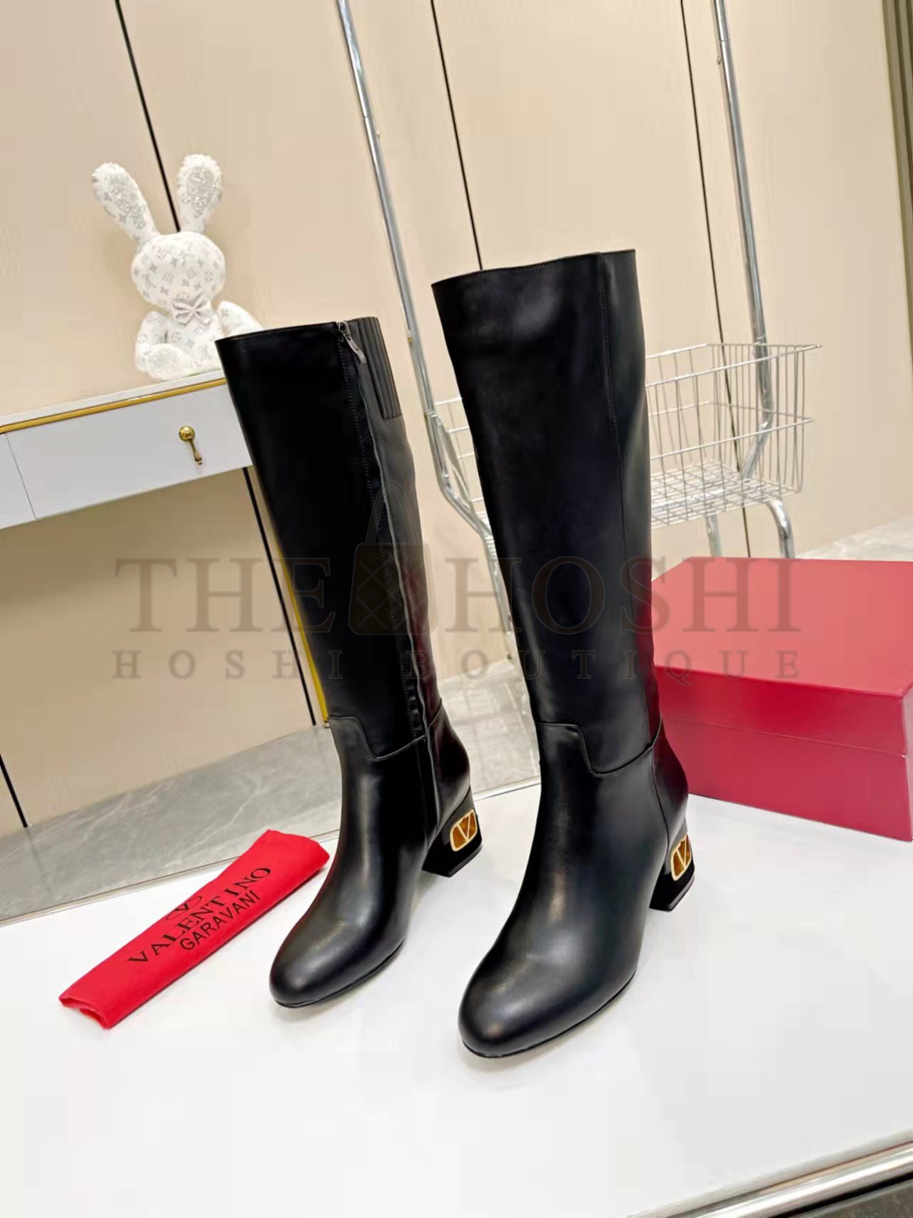 Va1e*ntin0 Heritage Boots 60mm In Black Calfskin Leather Master Quality