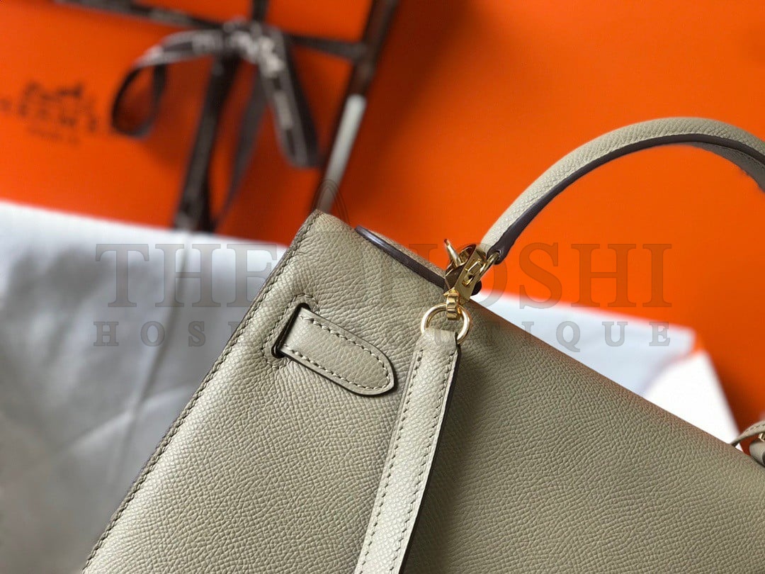 H**me5 Kelly 32cm Sellier Bag in Tourterelle Epsom Calfskin GHW Master Quality
